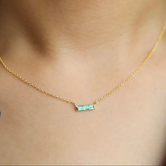 Bar Necklace Vermeil 925 sterling silver Necklace - Picture 3 of 7